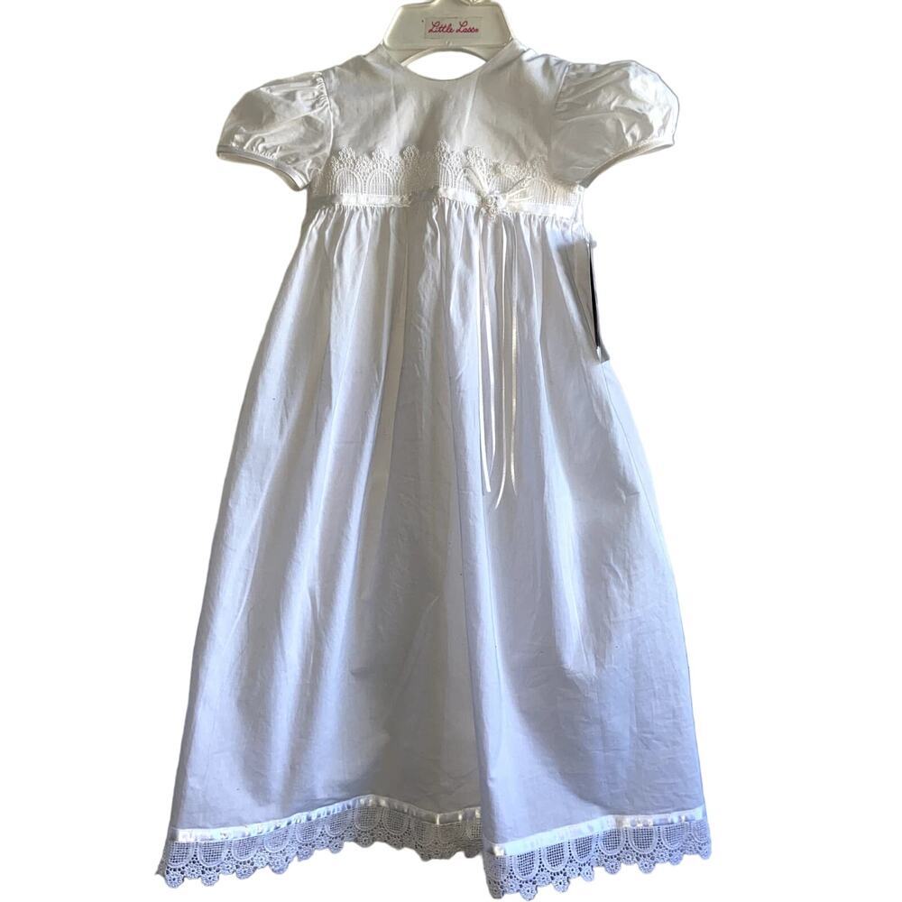 Baby Girls Little Things Mean A Lot White Dress 3M Christening Wedding NWT *